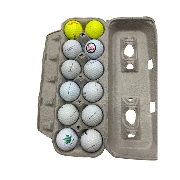 Titleist Assorted Golf Balls In Carton - 12 Count Mixed Colors & Logos 105c - Picture 2 of 4
